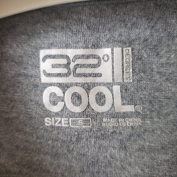 32 Degrees Cool Cotton Blend Tee Size Small Gray Basic Crewneck Top Short Sleeve - Picture 3 of 5
